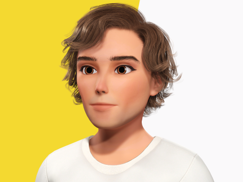 Charming Young Man Rigged Expressive 3D Happy Boy Modèle 3D