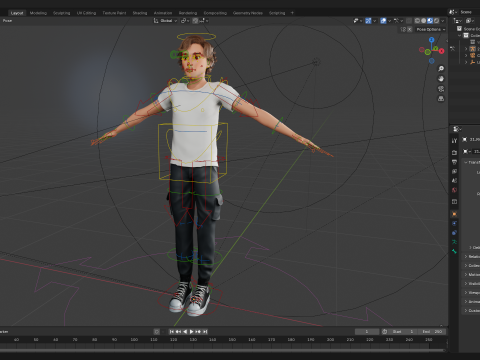 Charming Young Man Rigged Expressive 3D Happy Boy Modèle 3D