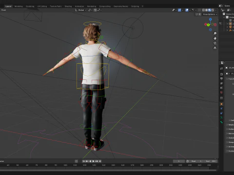Charmante jongeman opgetuigd expressieve 3D-gelukkige jongen 3D Model