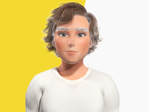 Charming Young Man Rigged Expressive 3D Happy Boy Modèle 3D