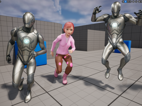 Sleepwear Pajama Outfit and Playful Pose Stylized 3D Cute 3D Model