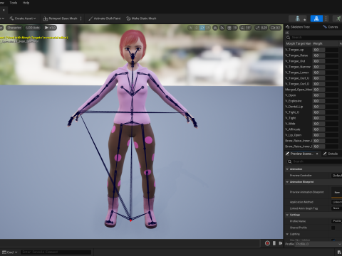 Sleepwear Pajama Outfit and Playful Pose Stylized 3D Cute 3D Model