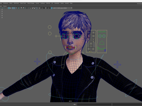 Edgy Fashion Look with Leather Jacket Cartoon Modern 3D 3D Model
