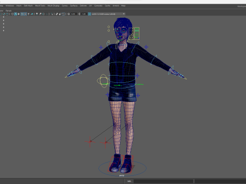 Edgy Fashion Look with Leather Jacket Cartoon Modern 3D 3D Model
