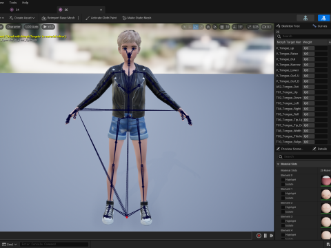 Edgy Fashion Look with Leather Jacket Cartoon Modern 3D 3D Model