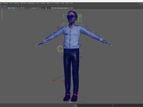 Smart Thoughtful and Classic Style 3d Senior Male Character Modello 3D