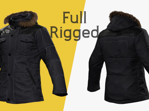 Mantel Realistische 3D manipulierte Low-Poly 3D Modell