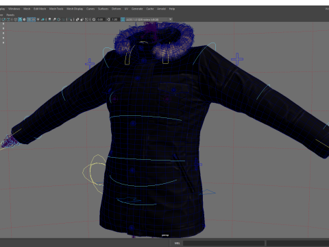 Coat Realistic 3D Rigged Low-poly 3D Model