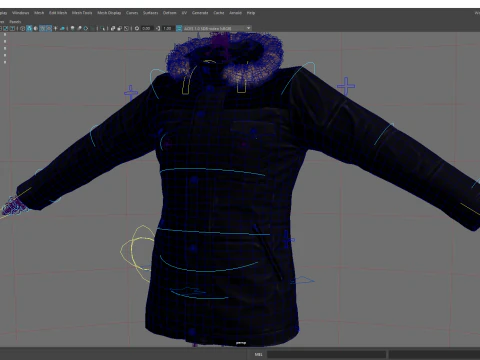 Coat Realistic 3D Rigged Low-poly 3D Model