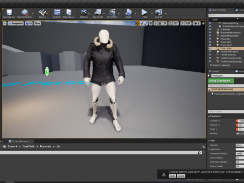 Coat Realistic 3D Rigged Low-poly 3D Model