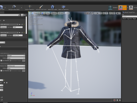 Coat Realistic 3D Rigged Low-poly 3D Model