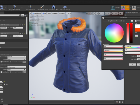 Coat Realistic 3D Rigged Low-poly 3D Model