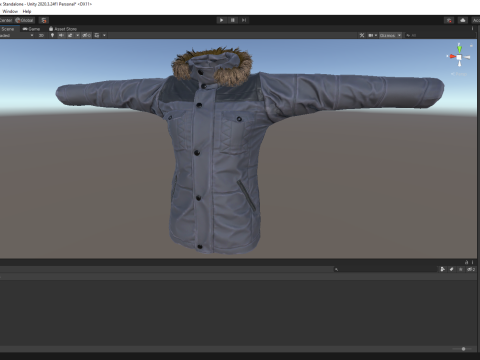 Coat Realistic 3D Rigged Low-poly 3D Model