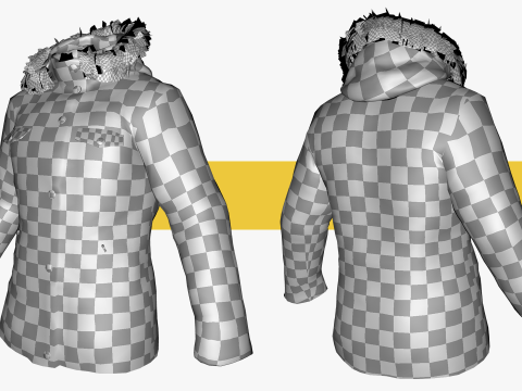 Coat Realistic 3D Rigged Low-poly 3D Model