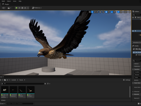 Stunning of a Majestic Falcon Wildlife Enthusiasts Low-poly 3D Model