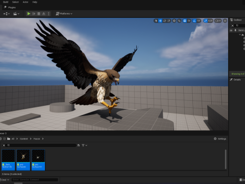 Stunning of a Majestic Falcon Wildlife Enthusiasts Low-poly 3D Model
