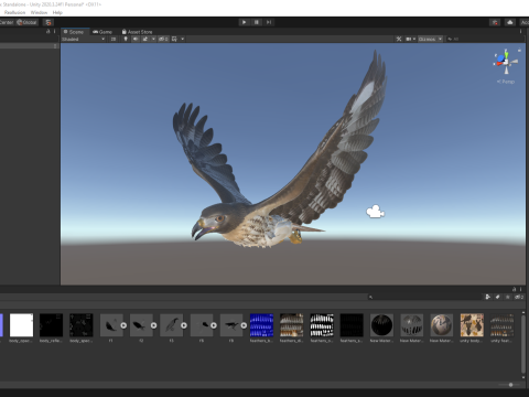 Stunning of a Majestic Falcon Wildlife Enthusiasts Low-poly 3D Model