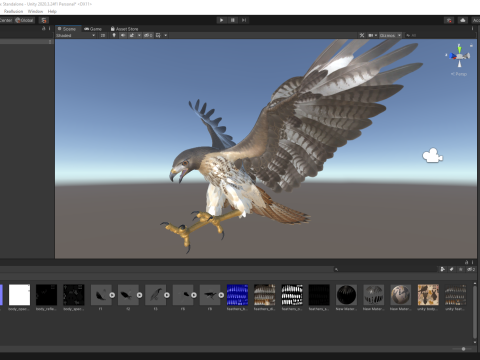 Stunning of a Majestic Falcon Wildlife Enthusiasts Low-poly 3D Model