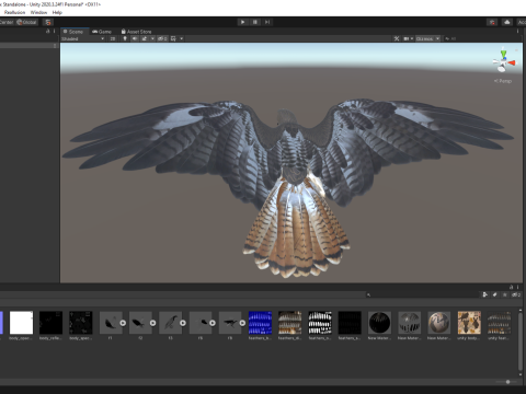 Stunning of a Majestic Falcon Wildlife Enthusiasts Low-poly 3D Model