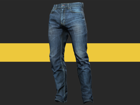 Realistic Bleu Jeans for Men Rigged 3D मॉडल