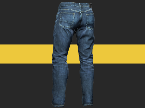 Realistic Bleu Jeans for Men Rigged 3D मॉडल