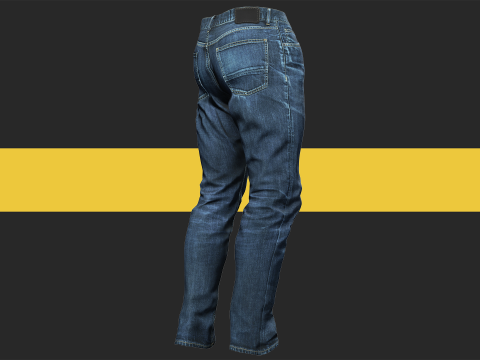 Realistic Bleu Jeans for Men Rigged 3D मॉडल