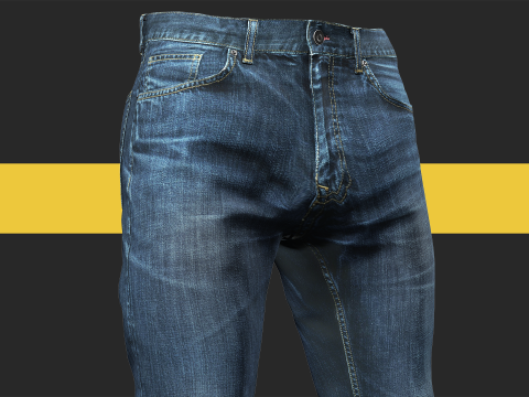 Realistic Bleu Jeans for Men Rigged 3D मॉडल