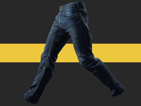 Realistic Bleu Jeans for Men Rigged 3D मॉडल