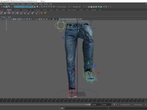 Realistic Bleu Jeans for Men Rigged 3D मॉडल