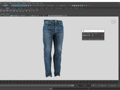 Realistic Bleu Jeans for Men Rigged 3D मॉडल