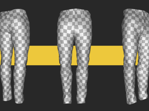 Realistic Bleu Jeans for Men Rigged 3D मॉडल