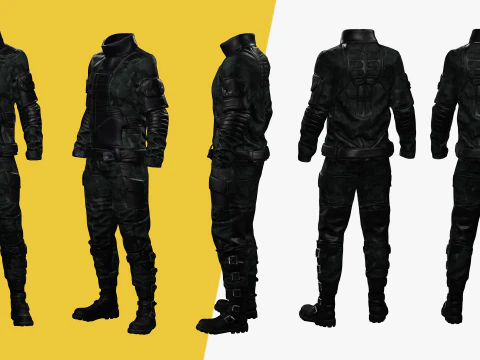 Rigged Outfit 3D Model