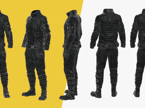 Rigged Outfit 3D Model