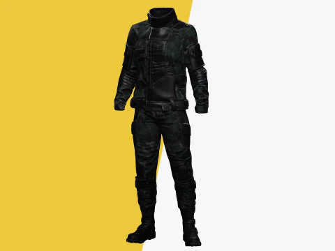 Rigged Outfit 3D Model