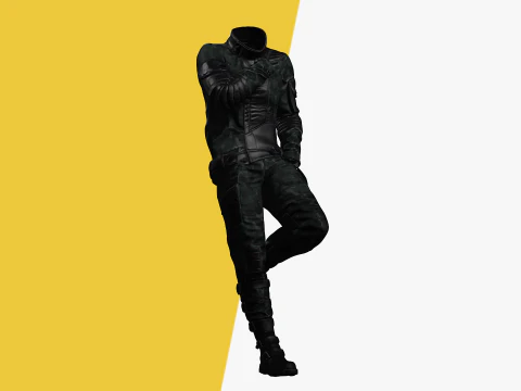 Rigged Outfit 3D Model