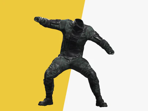 Rigged Outfit 3D Model