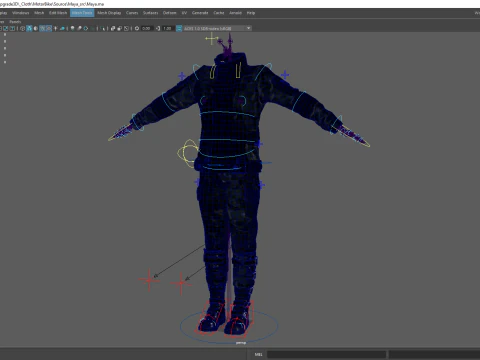Rigged Outfit 3D Model