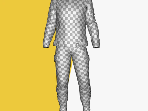 Rigged Outfit 3D Model