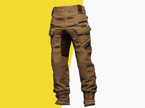 Realistic Pants 1 for Men Rigged 3Dモデル