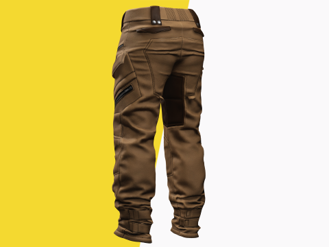 Realistic Pants 1 for Men Rigged 3Dモデル