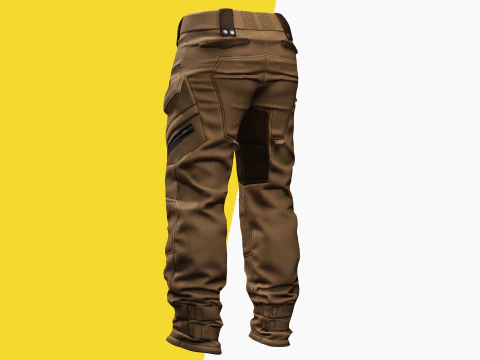 Realistic Pants 1 for Men Rigged 3D Model