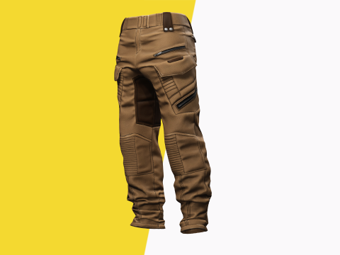 Realistic Pants 1 for Men Rigged 3Dモデル