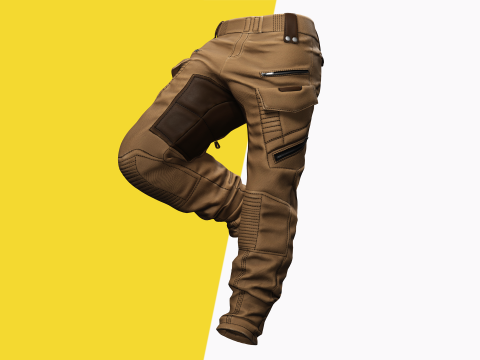 Realistic Pants 1 for Men Rigged 3Dモデル