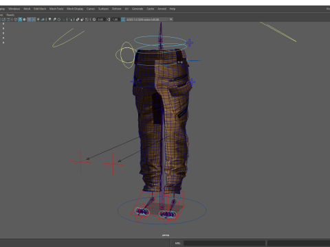Realistic Pants 1 for Men Rigged 3Dモデル