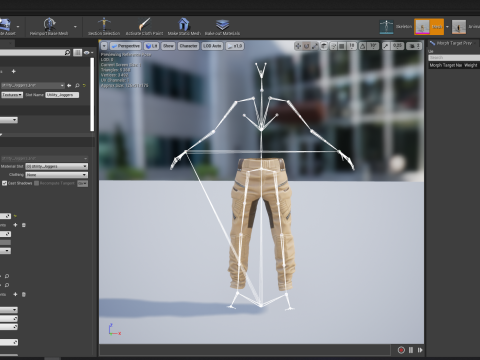 Realistic Pants 1 for Men Rigged 3Dモデル