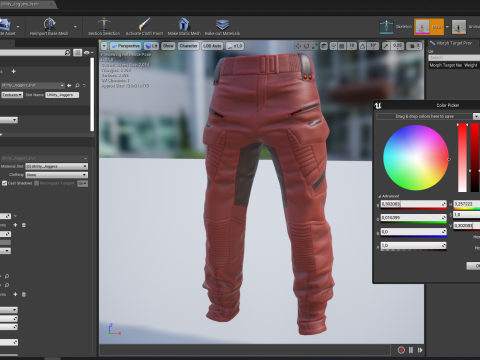 Realistic Pants 1 for Men Rigged 3Dモデル
