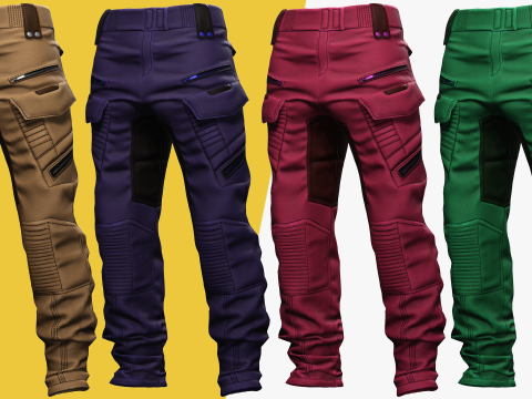 Realistic Pants 1 for Men Rigged 3Dモデル