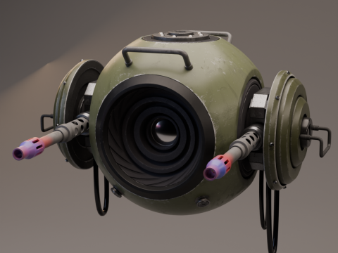 Sci-Fi Surveillance Drone - Modelo 3D