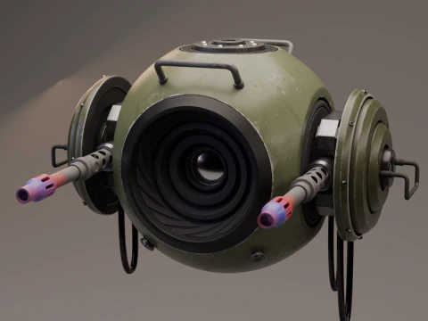 Drone di sorveglianza fantascientifico - Modello 3D