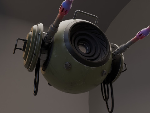 Sci-Fi Surveillance Drone - 3D Model